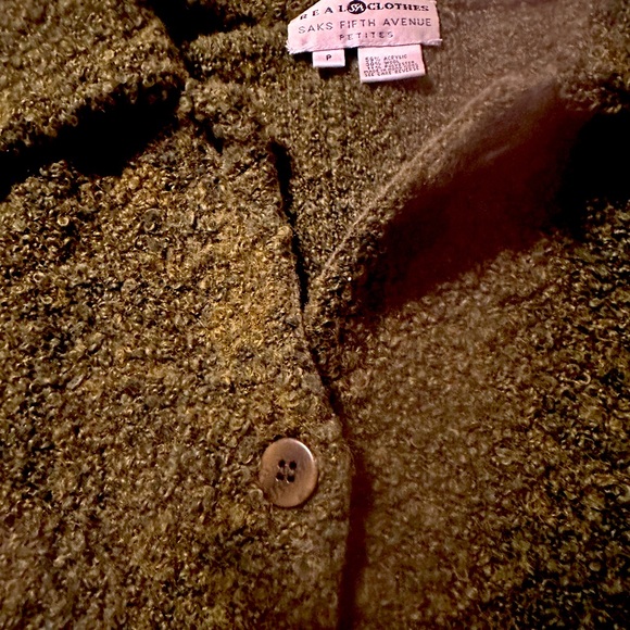 Dark green nubby button down sweater - GORGEOUS! - Picture 5 of 5